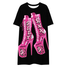 Load image into Gallery viewer, Stripper Shoes T-shirt Dress
